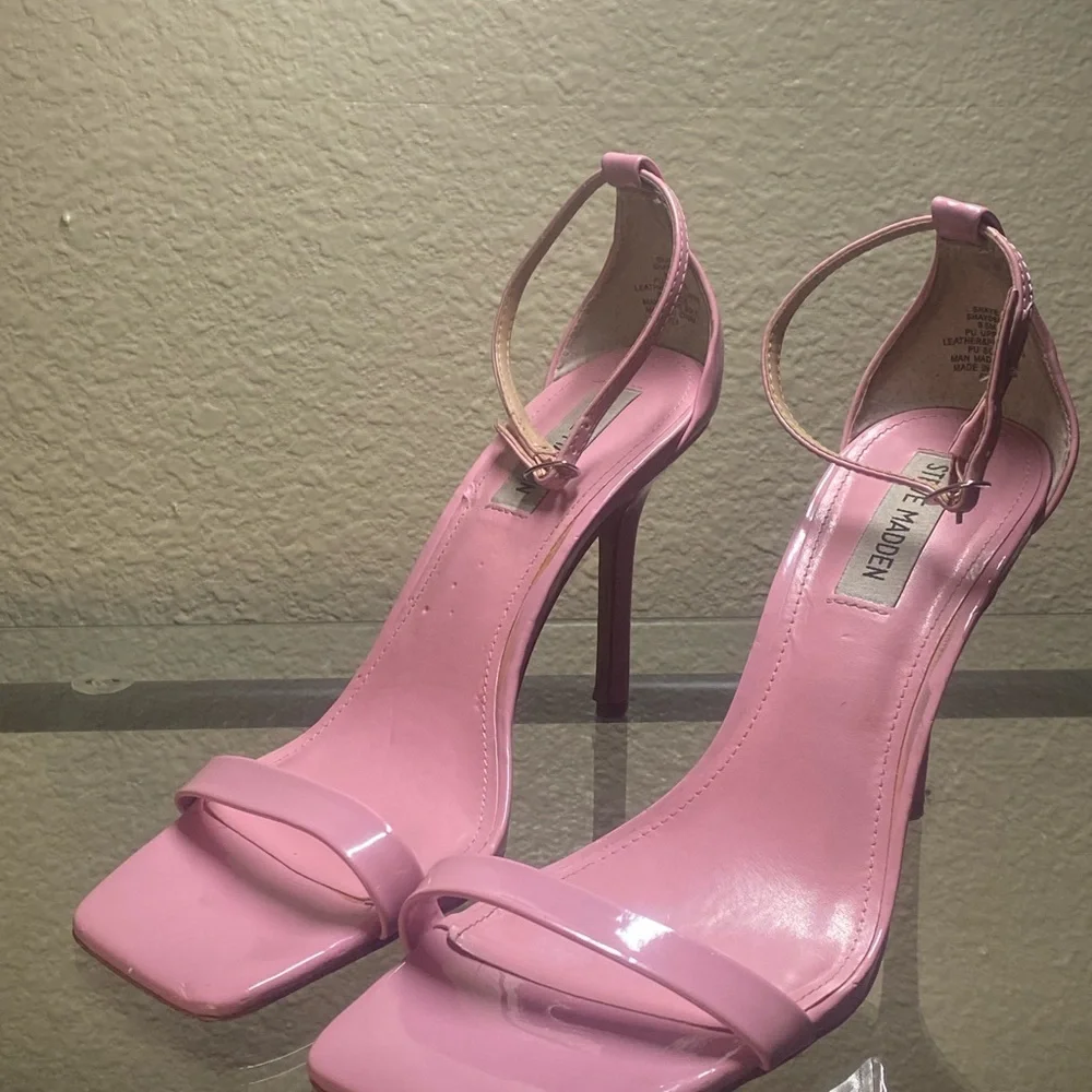 Steve Madden Blush Pink Ankle Strap Heels - Picture 2 of 4